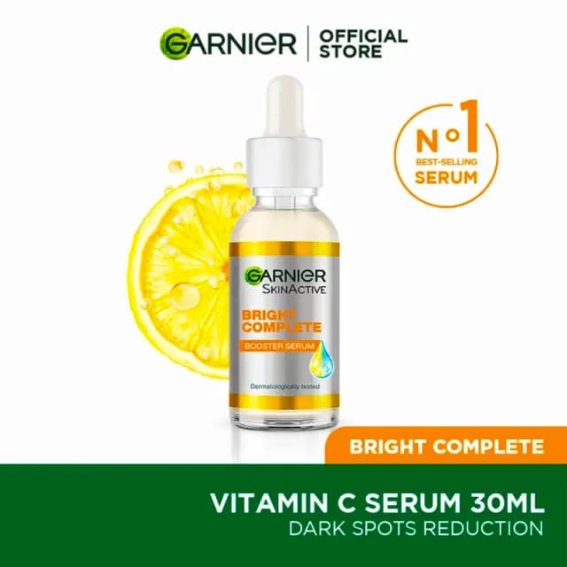 Garnier Skin Active Bright Complete Vitamin C Booster Serum 30ml - contain Niacinamide