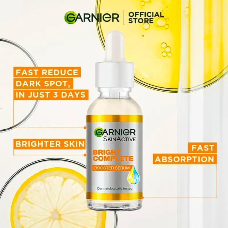 Garnier Skin Active Bright Complete Vitamin C Booster Serum 30ml - contain Niacinamide